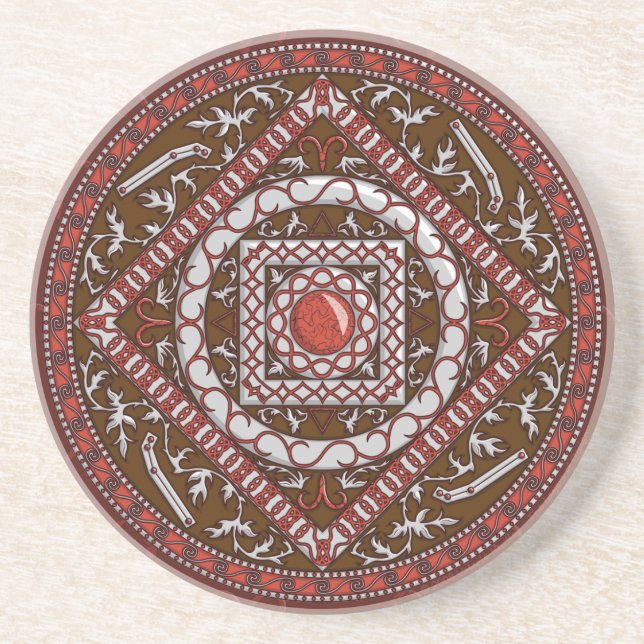 Posavasos La montaña rusa de Aries Mandala (Frente)