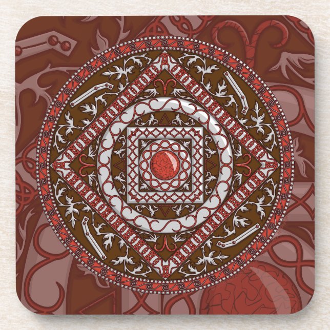 Posavasos La montaña rusa de Aries Mandala Square (Frente)