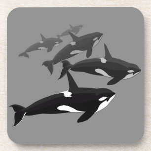 Posavasos La montaña rusa de arte de ballenas asesina de bal