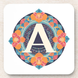Posavasos La montaña rusa de arte de Mandala india - Vibrant
