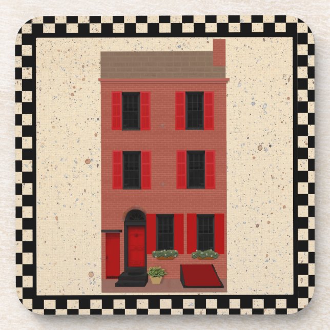 Posavasos La montaña rusa de corcho Brownstone (Frente)