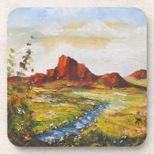 Posavasos La montaña rusa de Cork Set Ann Hayes Red Rock Can