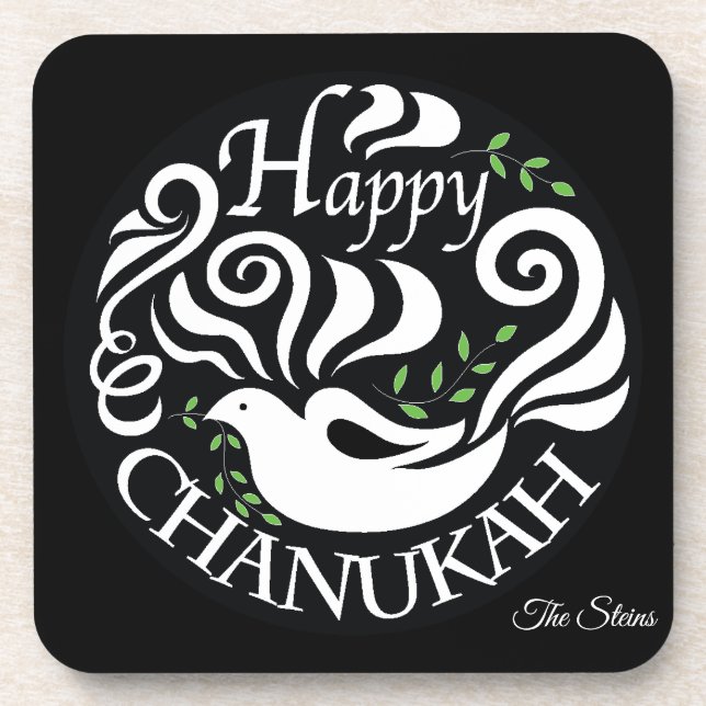 Posavasos La montaña rusa de Hanukkah personaliza la cocina  (Frente)