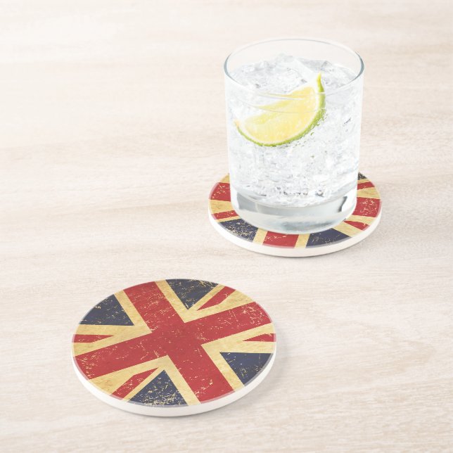Posavasos La montaña rusa de la bandera británica Jack Flag  (Lado)