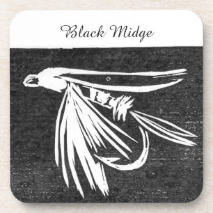 Posavasos La montaña rusa de la trucha mojada "Black Midge"