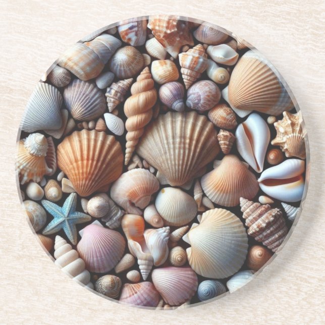 Posavasos La montaña rusa de las conchas marinas (Frente)