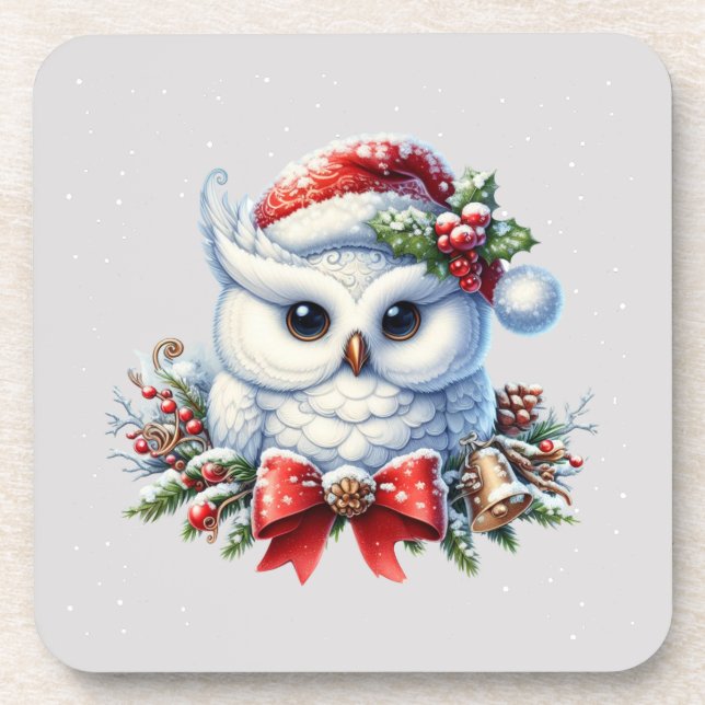Posavasos La montaña rusa de los Navidades blancos con nieve (Frente)