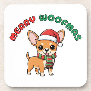 Posavasos La montaña rusa de los navidades Chihuahua: Feliz 