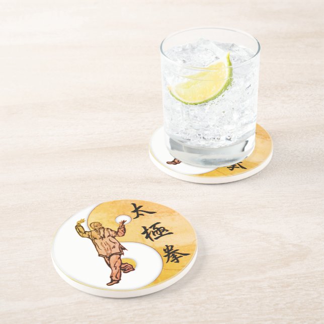 Posavasos La montaña rusa de Tai Chi Sandstone (Lado)