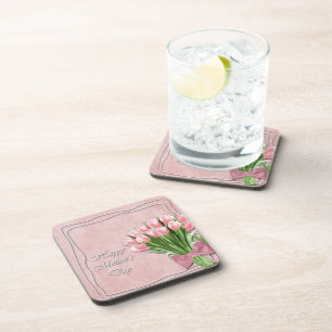 Posavasos La montaña rusa del día de la madre de los tulipan