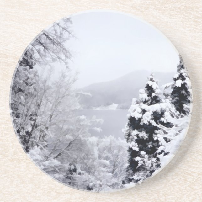 Posavasos La montaña rusa del lago Nojiri (Frente)