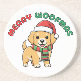 Posavasos La montaña rusa del navidad Golden Retriever: Merr