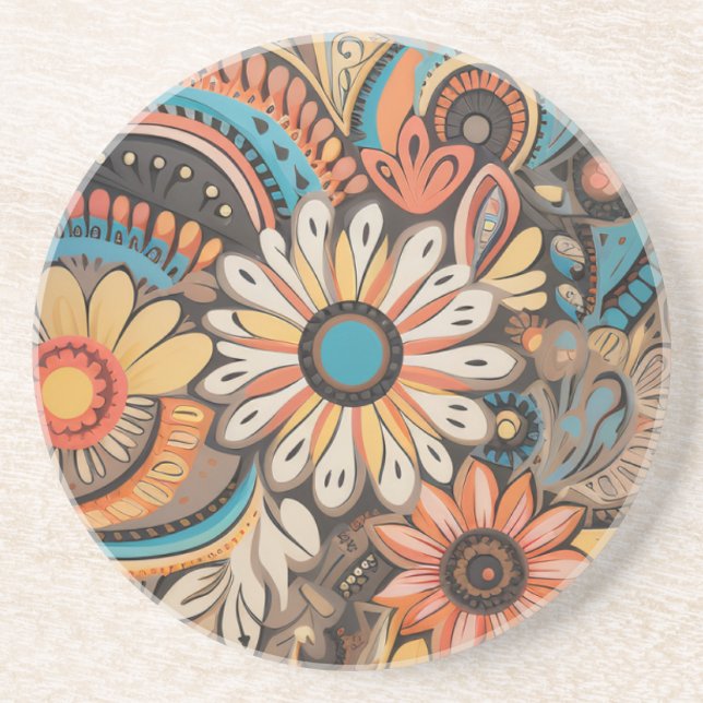 Posavasos La montaña rusa estilo boho (Frente)