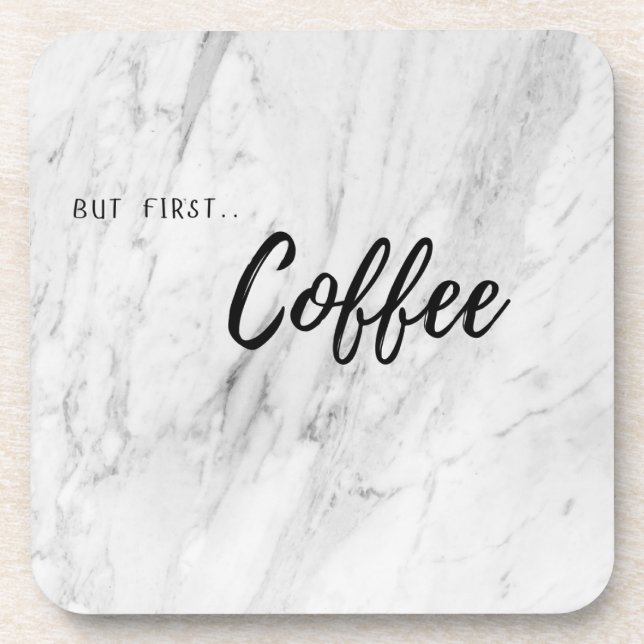 Posavasos La montaña rusa - Pero el primer café (Frente)