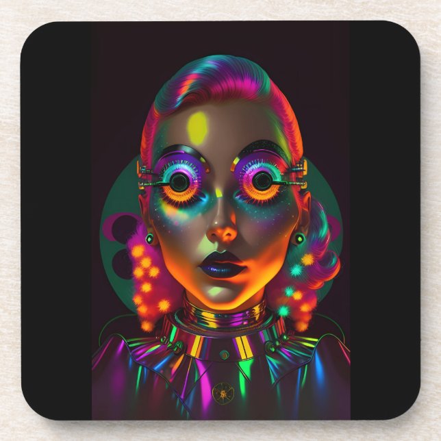 Posavasos La mujer eléctrica (Frente)