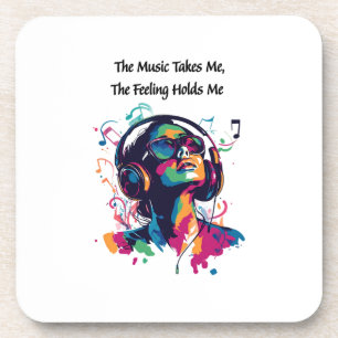 Posavasos "La música me lleva, la sensación me sostiene"