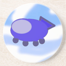 Posavasos La nave espacial azul voladora