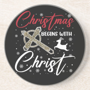 Posavasos La Navidad Comienza Con Cristo Xmas Cristiano