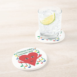 Posavasos "La Navidad hace cantar a mi corazón" Corazón Cant