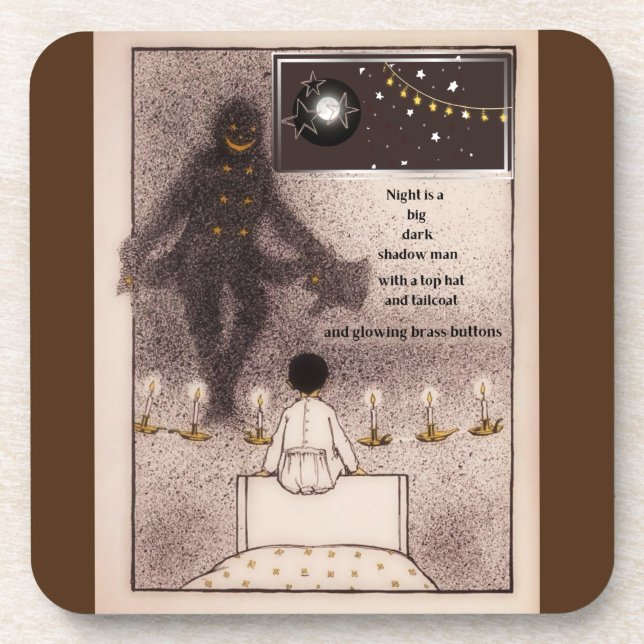 Posavasos La noche es un hombre de sombra oscura (Frente)