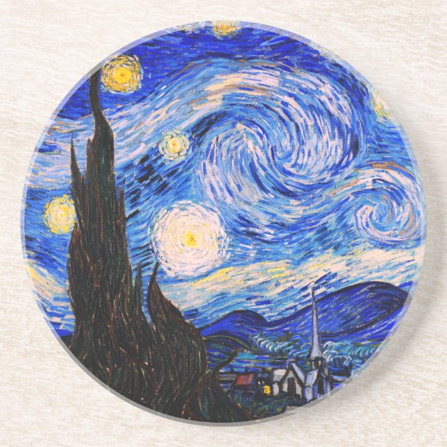 Posavasos La noche estrellada de Vincent Van Gogh (Frente)