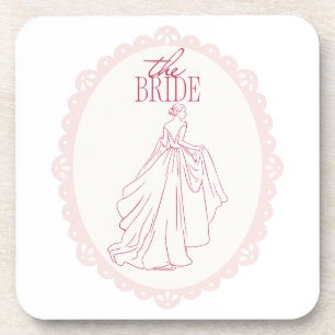 Posavasos La Novia – Diseño de Soltera de Encaje con Novia