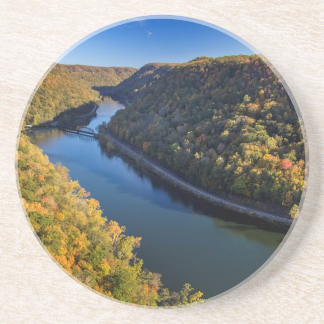 Posavasos La Nueva Garganta Del Río En El Parque Estatal Haw (Frente)