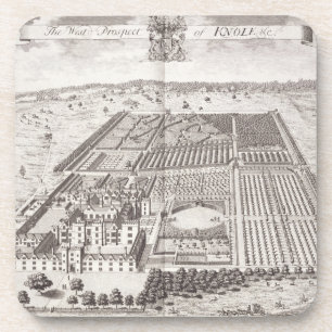 Posavasos La perspectiva del oeste de Knole, de 'treinta y
