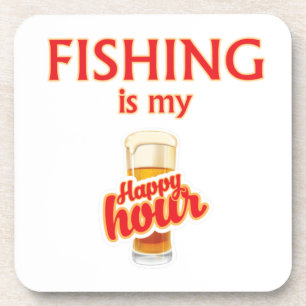 Posavasos La pesca es mi hora feliz
