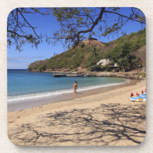 Posavasos La playa en el Parque Nacional de la Isla de Pigeo