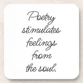 Posavasos La poesía estimula la montaña de plástico dura