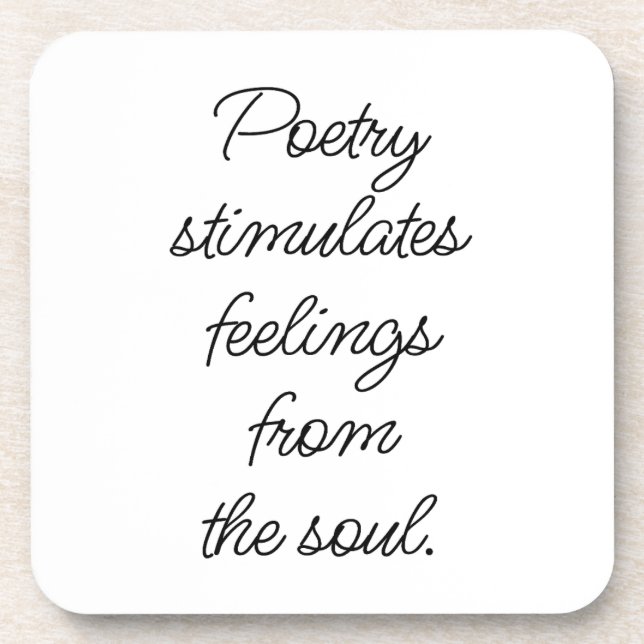 Posavasos La poesía estimula la montaña de plástico dura (Frente)