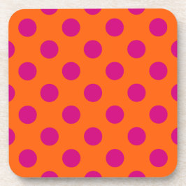 Posavasos La polka de Fuchsia da puntapiés al naranja
