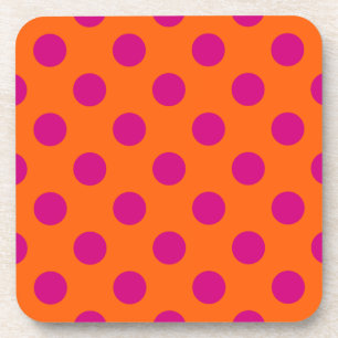 Posavasos La polka de Fuchsia da puntapiés al naranja