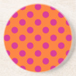 Posavasos La polka de Fuchsia da puntapiés al naranja<br><div class="desc">La polka de Fuchsia da puntapiés al naranja</div>