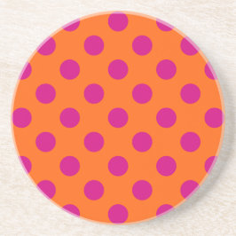 Posavasos La polka de Fuchsia da puntapiés al naranja