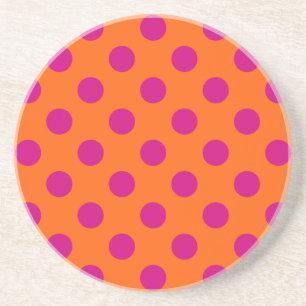 Posavasos La polka de Fuchsia da puntapiés al naranja
