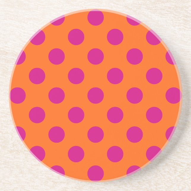 Posavasos La polka de Fuchsia da puntapiés al naranja (Frente)