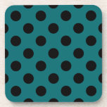 Posavasos La polka negra se pone en verde azulado<br><div class="desc">La polka negra se pone en verde azulado</div>