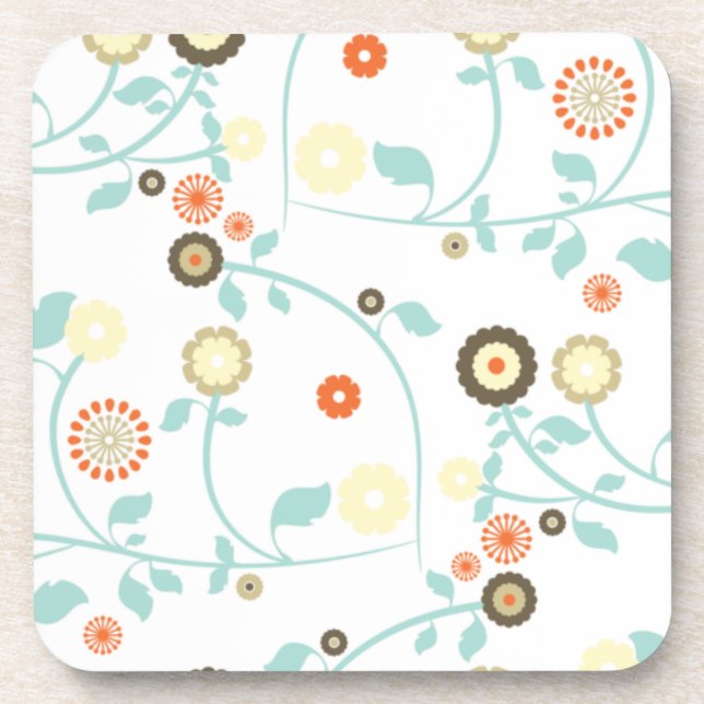 Posavasos La primavera florece el estampado de flores (Frente)