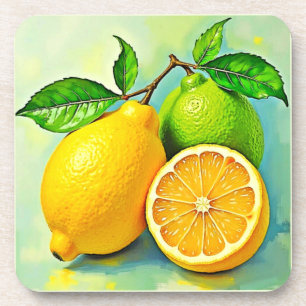 Posavasos La ráfaga de cítricos de Zesty en el diseño