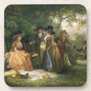 Posavasos La refracción del pescador (aceite en lona)