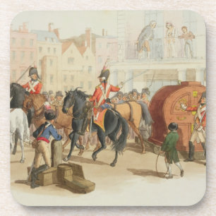 Posavasos La rueda de lotería, grabada por el artista, 1805