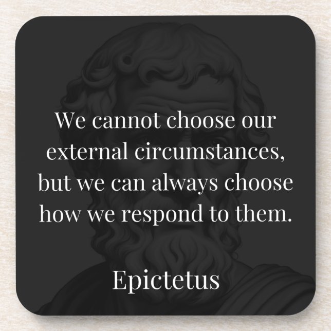 Posavasos La sabiduría de Epictetus: Empoderamiento a través (Frente)
