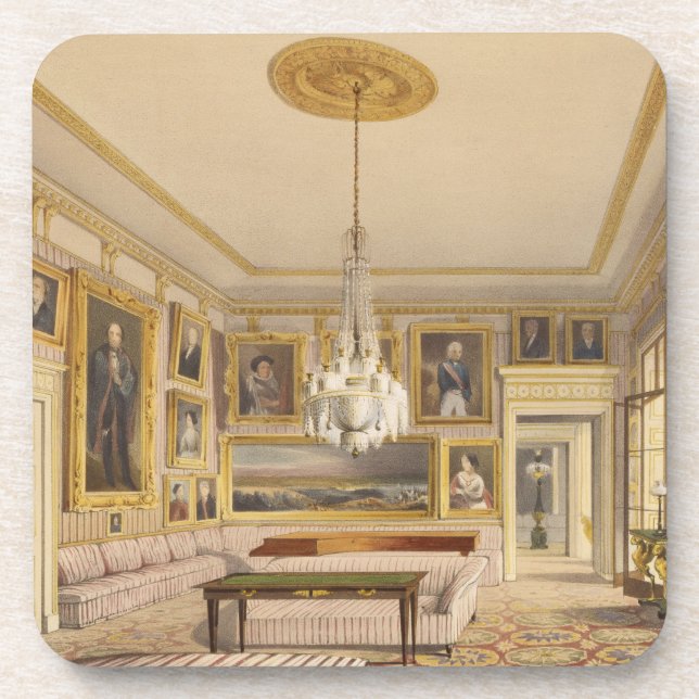 Posavasos La sala de estar rayada, casa de Apsley, 1853 (Frente)