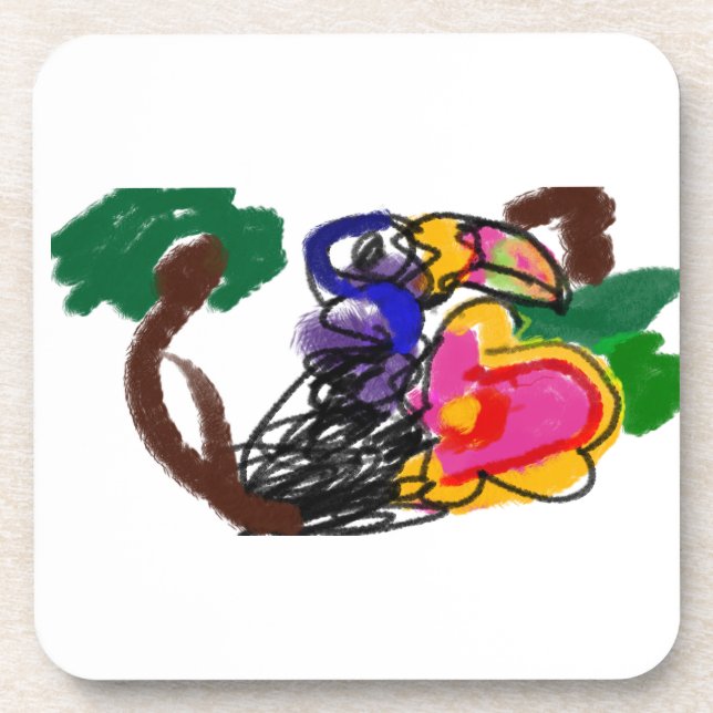 Posavasos La selva tropical toucan A JOY (Frente)