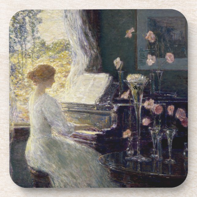 Posavasos La Sonata de Frederick Childe Hassam (Frente)
