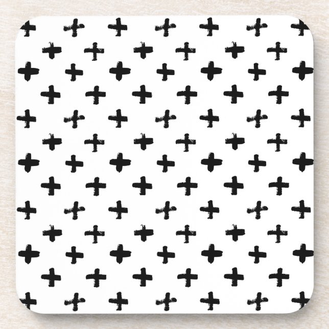 Posavasos La tinta negra alimenta el modelo cruzado (Frente)