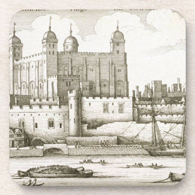 Posavasos La torre de Londres, 1647 (grabado) (Frente)