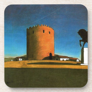 Posavasos La torre roja de Giorgio de Chirico 1913